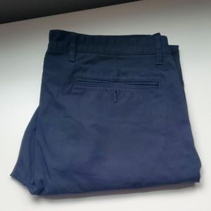THEORY Zaine Slub Poplin Slim Fit Chinos Pants In Navy Size 34"x30"